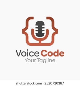 Design-Vorlage für Sprachcode-Logos. Gut für Unternehmen, Agentur, Gemeinschaft und Organisation