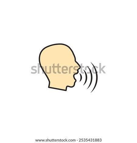 Voice colored vector icon on white background. Stock vector EPS10