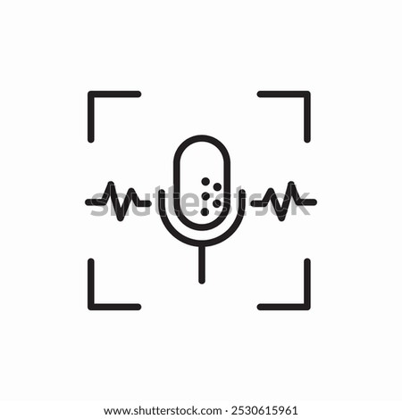 voice command control icon sign vector