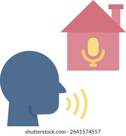 Voice Command Icon Element For Design