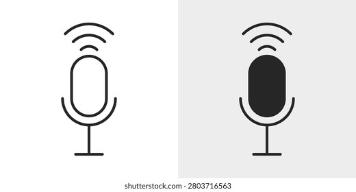 Voice Command Icon represents controlling a system or application using spoken commands.