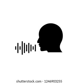 Voice command icon. Vector illustration