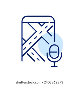 Voice command navigation app. Personal assistant artificial intelligence. Pixel perfect icon