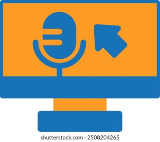 Voice commands Flat Two Color Vector Icon Design