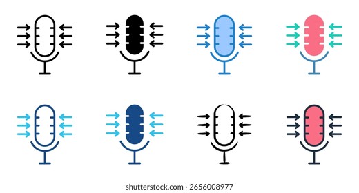 Ícone de comandos de voz define várias coleções de estilos 
