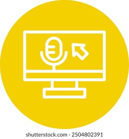 Voice commands Line Multi Circle Vector Icon Design