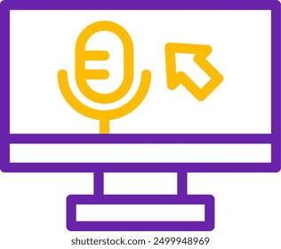 Voice commands Line Two Color Vector Icon Design