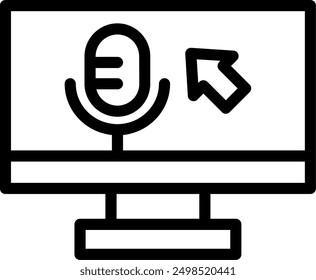 Voice commands Line Vector Icon Design