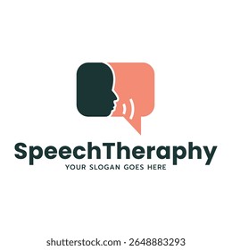 Icono de logotipo de terapia de voz y comunicación