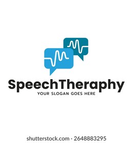 Icono de logotipo de terapia de voz y comunicación