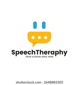 Icono de logotipo de terapia de voz y comunicación