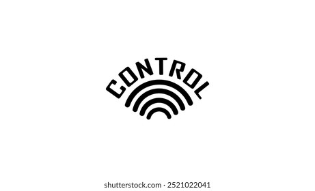 Control de voz, silueta aislada negra