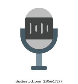 Voice Control Flat Icon Design For Personal nad Commercial Use