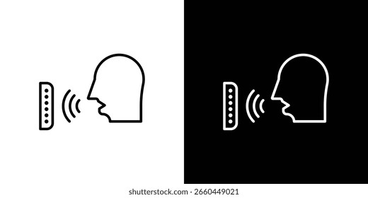 Icono de control de voz para App. Plantilla de diseño de iconos.