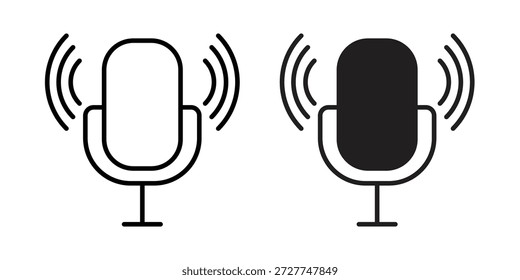 Concepto de icono de control de voz. píxel perfecto icono de interfaz de usuario lineal.