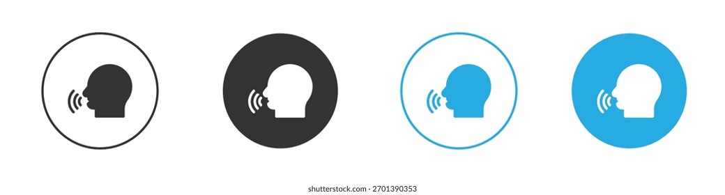 Voice control icon. Graphic icon design template