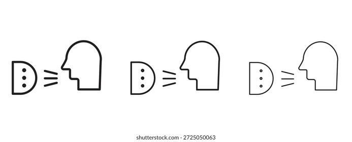 Symbol für Sprachsteuerung. Handgezeichnete Minimalismus Stil Vektorgrafik