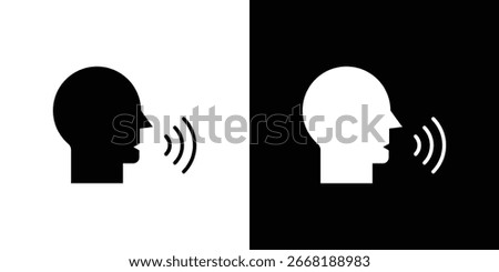 Voice control icon illustration in flat style. icon template color editable.