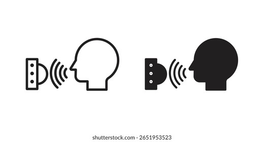 Icono de control de voz. conjunto de símbolos de Vector moderno