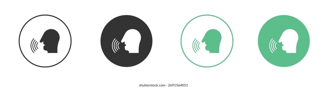 Conjunto de iconos de control de voz. para concepto móvil y Diseño web.