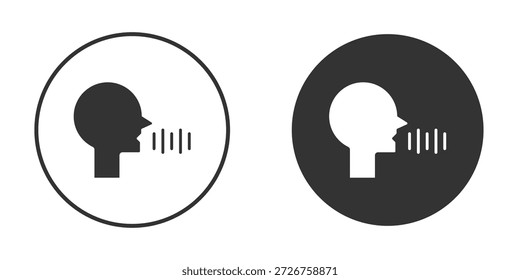 Icono de control de voz silueta forma gráfica simple simple Clipart símbolos