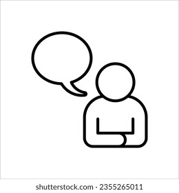 Voice control icon. Speak or talk recognition icon, sound commander or speech dictator head, vector illustration on white background