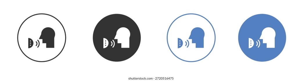 Icono de control de voz Vector Clip ilustración de arte colección