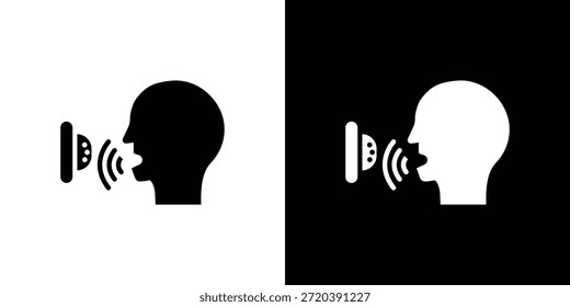 Icono de control de voz Vector elemento de diseño Vector eps 10