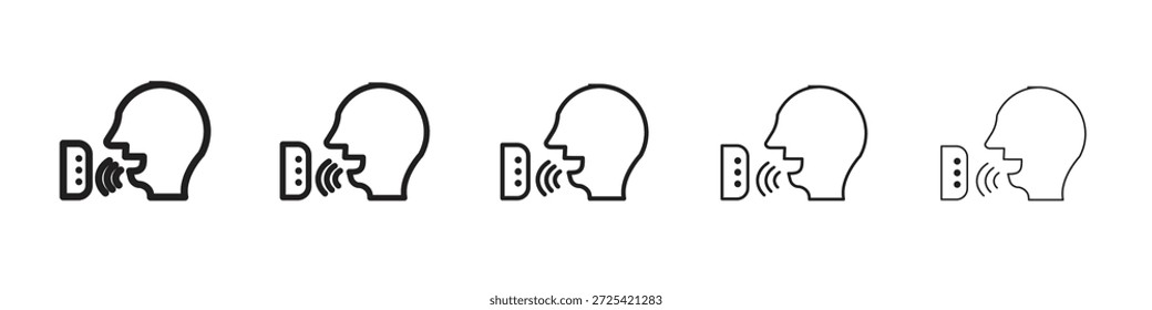 Icono de control de voz Vector elemento de diseño Vector eps 10
