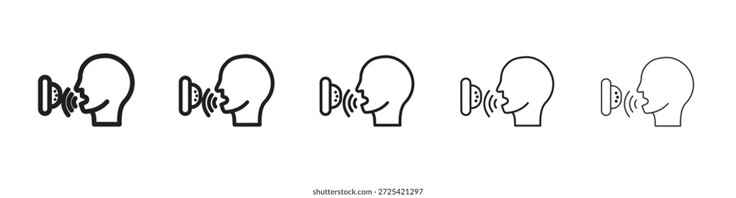 Icono de control de voz Vector elemento de diseño Vector eps 10