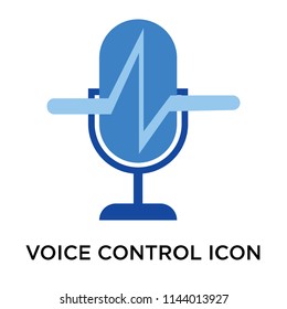 Voice control icon vector isolated on white background for your web and mobile app design, Voice control logo concept