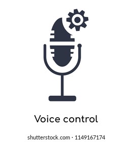 Voice control icon vector isolated on white background for your web and mobile app design, Voice control logo concept