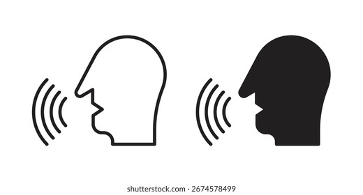 Voice control icon vector, sign and symbol for design, website or apps elements.