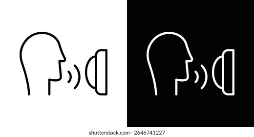 Voice control icon vector simple element illustration editable