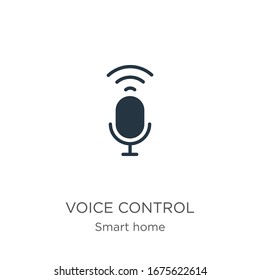 Voice control icon vector. Trendy flat voice control icon from smart house collection isolated on white background. Vector illustration can be used for web and mobile graphic design, logo, eps10