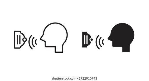 Voice control icon for web and app. vector illustration eps