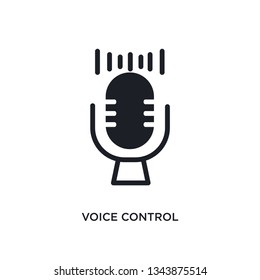 voice control isolated icon. simple element illustration from smart house concept icons. voice control editable logo sign symbol design on white background. can be use for web and mobile