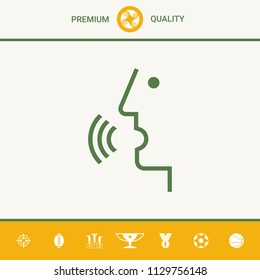Voice control, person talking - icon