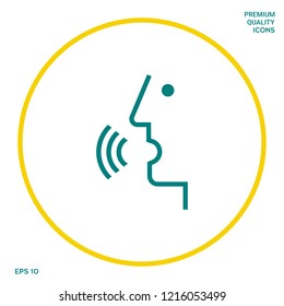 Voice control, person talking - icon. Graphic elements for your design