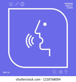 Voice control, person talking - icon. Graphic elements for your design