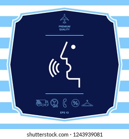 Voice control, person talking - icon. Graphic elements for your design
