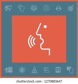 Voice control, person talking - icon. Graphic elements for your design