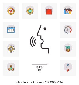 Voice control, person talking - icon. Graphic elements for your design