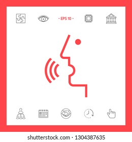 Voice control, person talking - icon. Graphic elements for your design