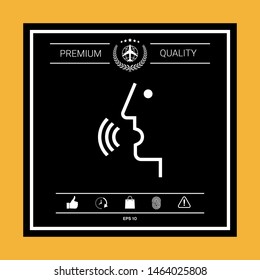 Voice control, person talking - icon. Graphic elements for your design