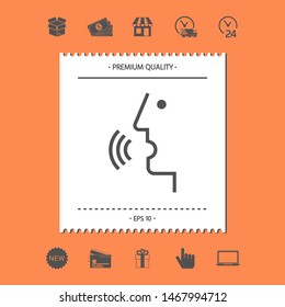 Voice control, person talking - icon. Graphic elements for your design