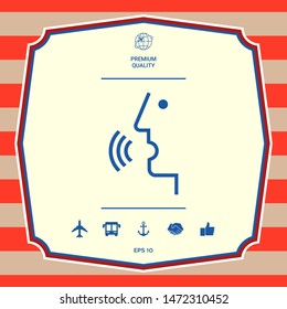Voice control, person talking - icon. Graphic elements for your design