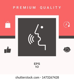 Voice control, person talking - icon. Graphic elements for your design