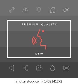 Voice control, person talking - icon. Graphic elements for your design