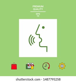 Voice control, person talking - icon. Graphic elements for your design